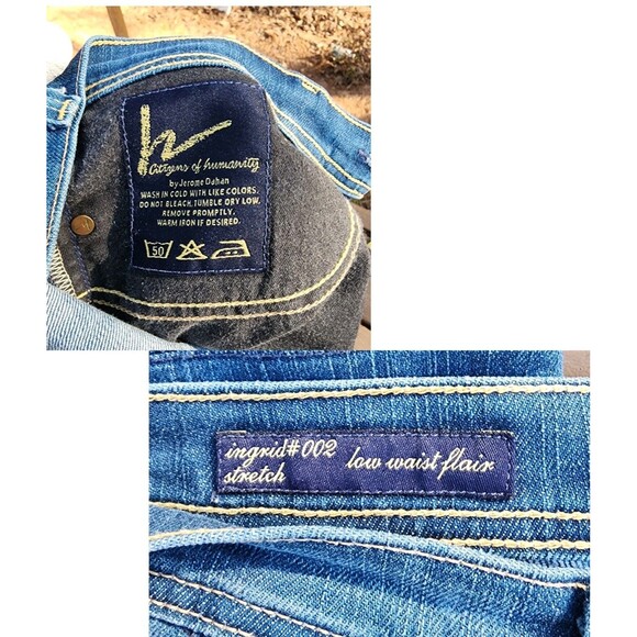 Citizens of Humanity Jeans Size 30 Ingrid 002 Stretch Low Waist Flare Blue denim - Picture 13 of 15